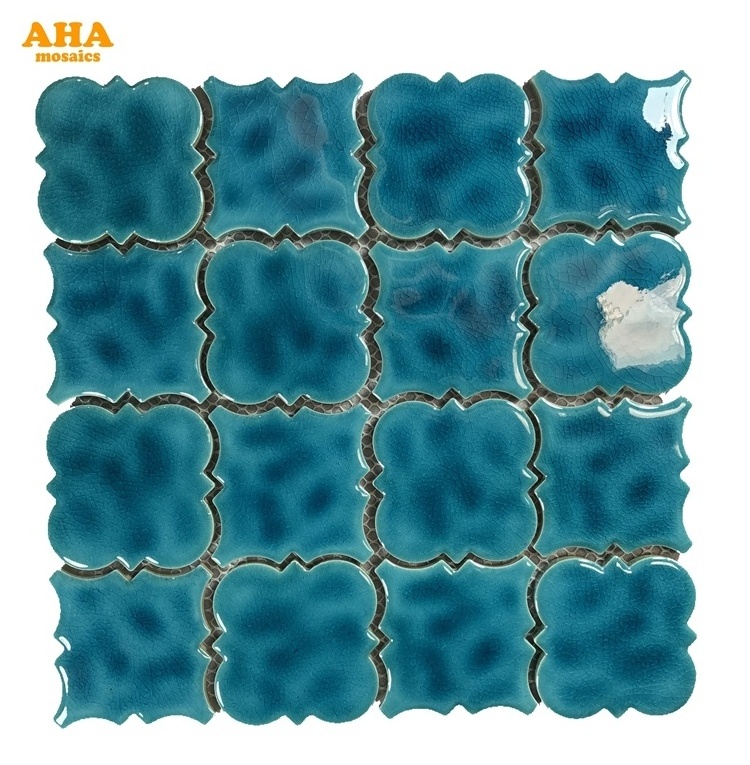 Hot Selling Anti-Slip Flowers Pattern Ceramic Mosaic Tile For Kitchen Backsplashes