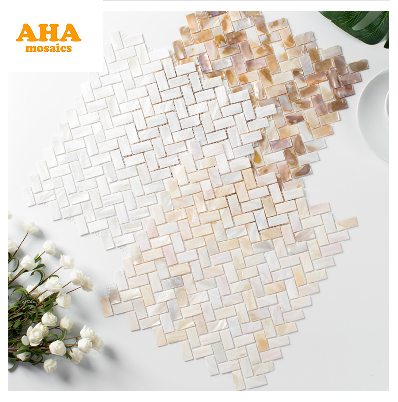 Hot Sale Iridescent Shell Tiles Peel And Stick Self-adhesive Shell Mosaic For Kitchen Backsplash