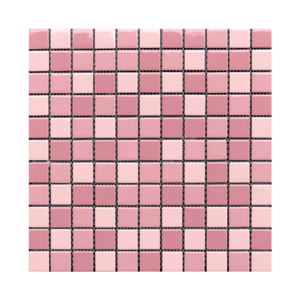 High End Factory Custom Bathroom Decoration Swimming Pool Pink Ceramic Mosaic Tile