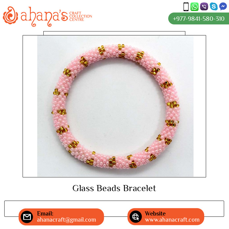 Superior Quality Beautiful Design Hot Selling Handmade Fashion Jewelry Glass Beads Bracelets from Nepal Origin Supplier