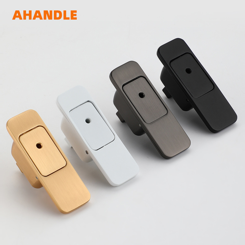 Hidden magnetic automatic wooden door 37 door concealed bolt, one press to open folding door bolt lock