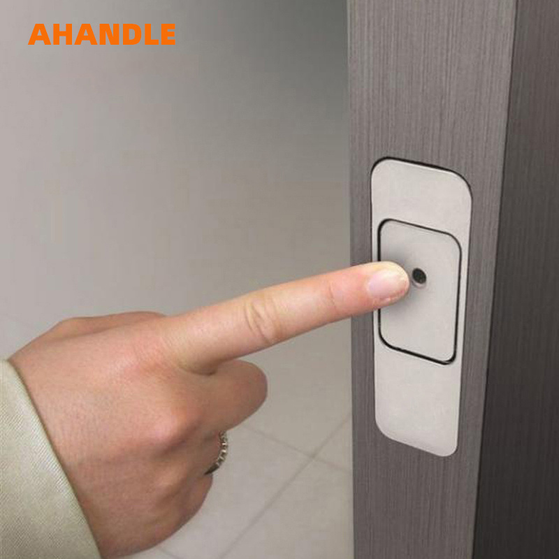 Hidden magnetic automatic wooden door 37 door concealed bolt, one press to open folding door bolt lock