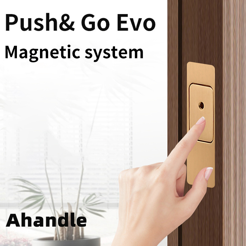 Hidden magnetic automatic wooden door 37 door concealed bolt, one press to open folding door bolt lock