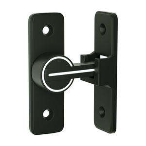 Black Heavy-duty 90 Degree H-latch Lock Iron Casting Zinc Alloy For Sliding Wooden Doors Durable Barn Door Latch