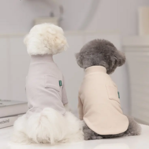 Pet clothes winter thickening warm sweatshirt with pocket pet dogs and cats bottoming shirt