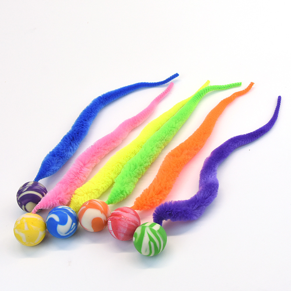 Cat Worm Toys Interactive Ball Magic Worm Ball Fun Cat Toys Balls cat scratching toy