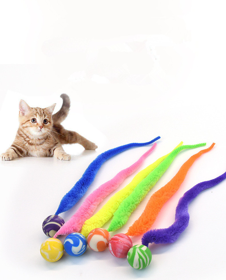 Cat Worm Toys Interactive Ball Magic Worm Ball Fun Cat Toys Balls cat scratching toy