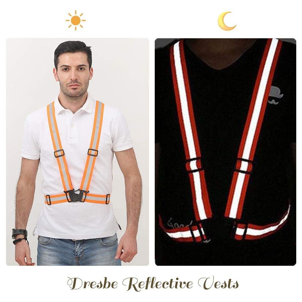 High Visible Reflective Vest with Reflector Bands Reflective Running Gear for Men and Women