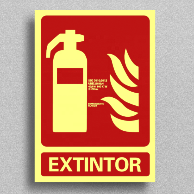 Factory Custom Fire Extinguisher Sign - PVC (200mmx300mm) fire sign