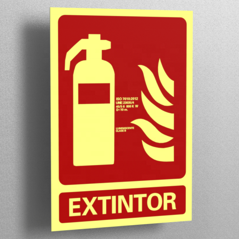 Factory Custom Fire Extinguisher Sign - PVC (200mmx300mm) fire sign