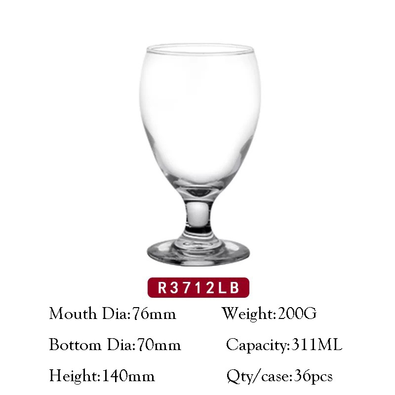 Low Moq Wholesale Glassware Colored Goblet Wine Glasses Water Glass Pressed Blue Glass Goblets