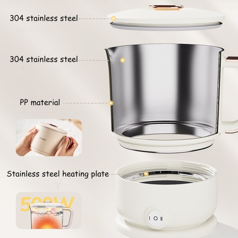 Portable Teapot Water Heater 1L 1000W 110/220V Foldable Electric Kettle For Travel Home Tea Pot Water Kettle