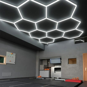 2400*4800mm Hexagon Detailing Workshop Ceiling Led Lights And Car Hex Detailing Garage Light