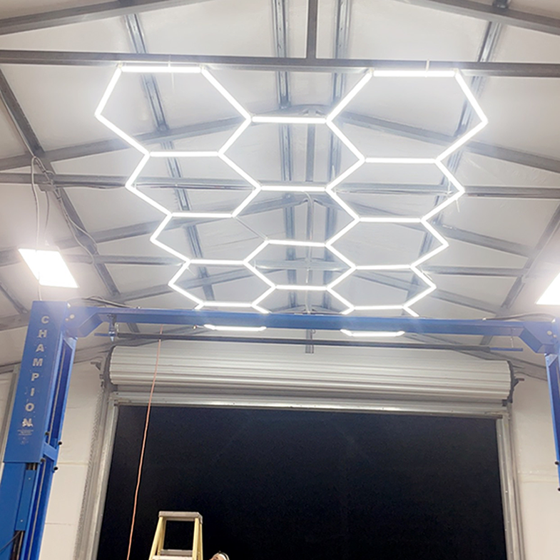 Honeycomb Garage LED Lamp Hexagon  Led Lighting Ceiling Hexagon Wall Lights Led Garage Light For Workshop