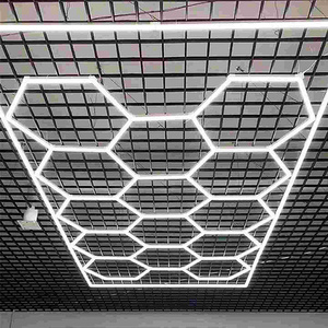 Honeycomb Luz Led Light Showroom 110V Hexagonal LED Splice Linear Light Diy Hexagon For Workshop Barber Light Grid System