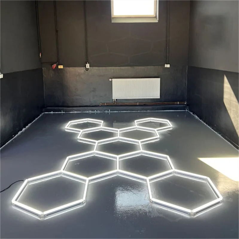 Led Light Honey Comb Garage Led Hexagon Shop Lights Ceiling And Led Commercial Lighting