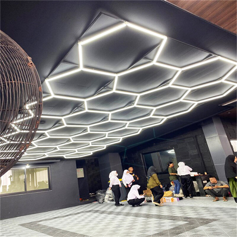 Hexagon Led Garage Lights Honeycomb Led Garage Lights 2 Pin Connector Hexagon Light