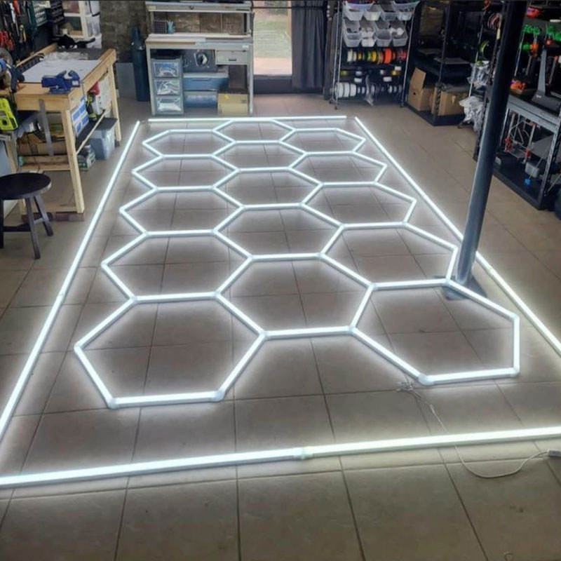 Honeycomb Luz Led Light Showroom 110V Hexagonal LED Splice Linear Light Diy Hexagon For Workshop Barber Light Grid System