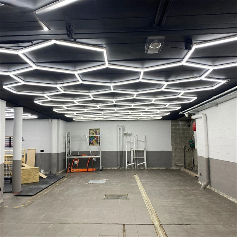 Easy To Install Honeycomb Led Light Ceiling Hexagonal Working Light For Garage Decorative Led Light