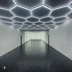 Station Garage Ceiling Design Hexagon Led Lights Led Light Border Car Detailing Led Garage Lamp Hexagon