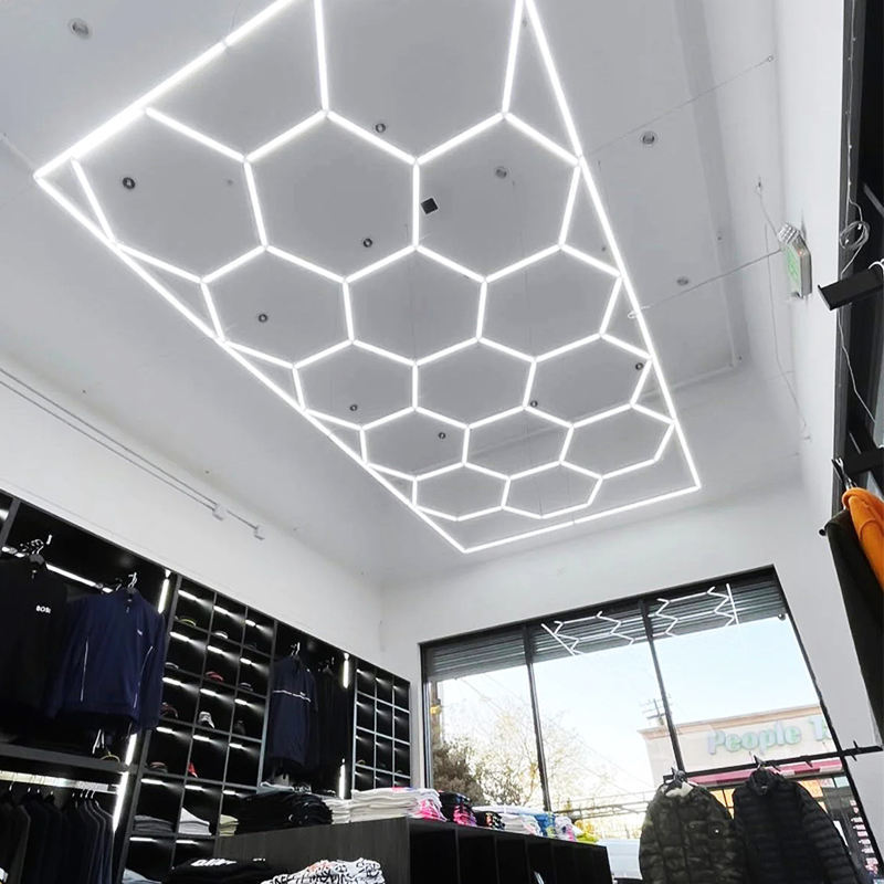 Honeycomb Garage LED Lamp Hexagon  Led Lighting Ceiling Hexagon Wall Lights Led Garage Light For Workshop