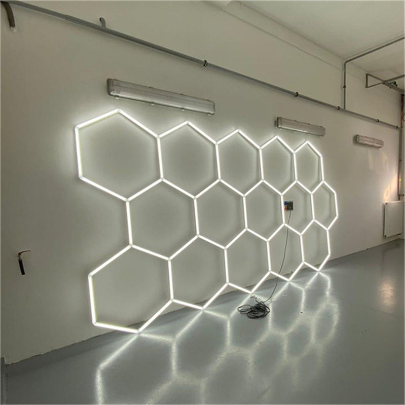 Led Light Honey Comb Garage Led Hexagon Shop Lights Ceiling And Led Commercial Lighting