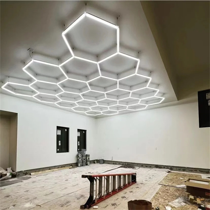 Easy To Install Honeycomb Led Light Ceiling Hexagonal Working Light For Garage Decorative Led Light