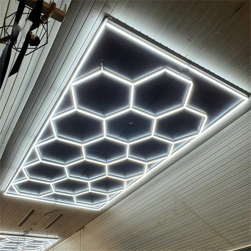 Easy To Install Honeycomb Led Light Ceiling Hexagonal Working Light For Garage Decorative Led Light