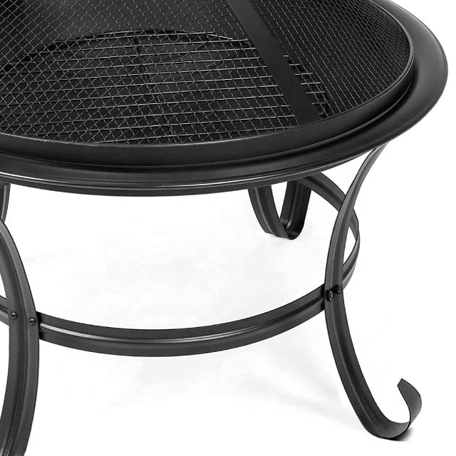 21.5 inch Charcoal Fire Pit With BBQ Grill For Camping