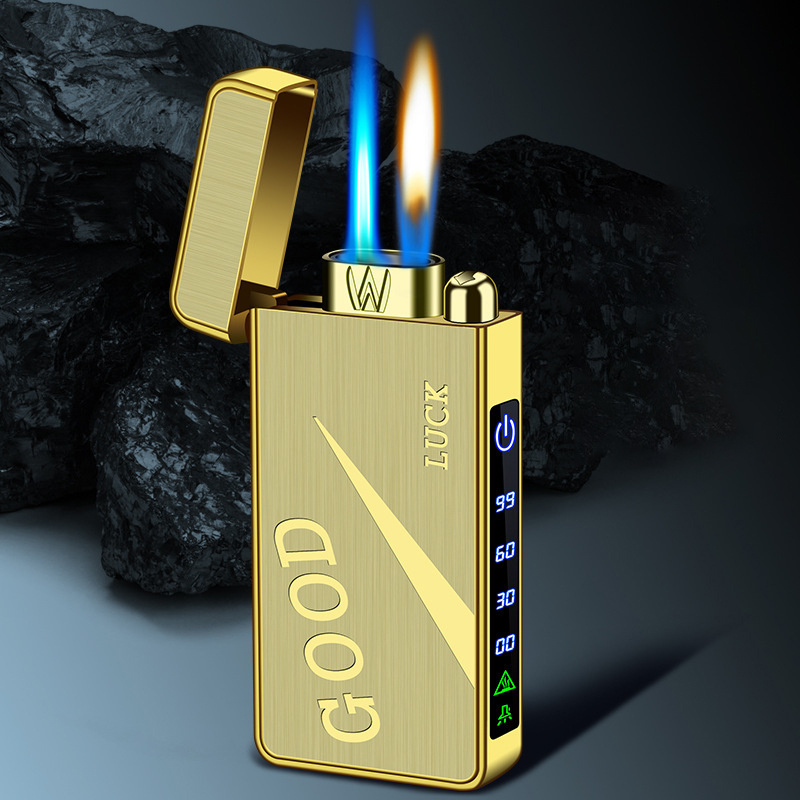 Pocket souvenir lighter metal-resistant cigar lighter torch bright fire lighter in the kitchen