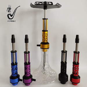 Free Custom Logo Large Blue Gravity Hookah For 360 Rotating Cachimba Glass Tips Silicone Hose Gravity Shisha Set