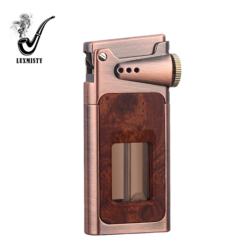 Kerosene lighter Transparent large capacity vintage wood grain lighter