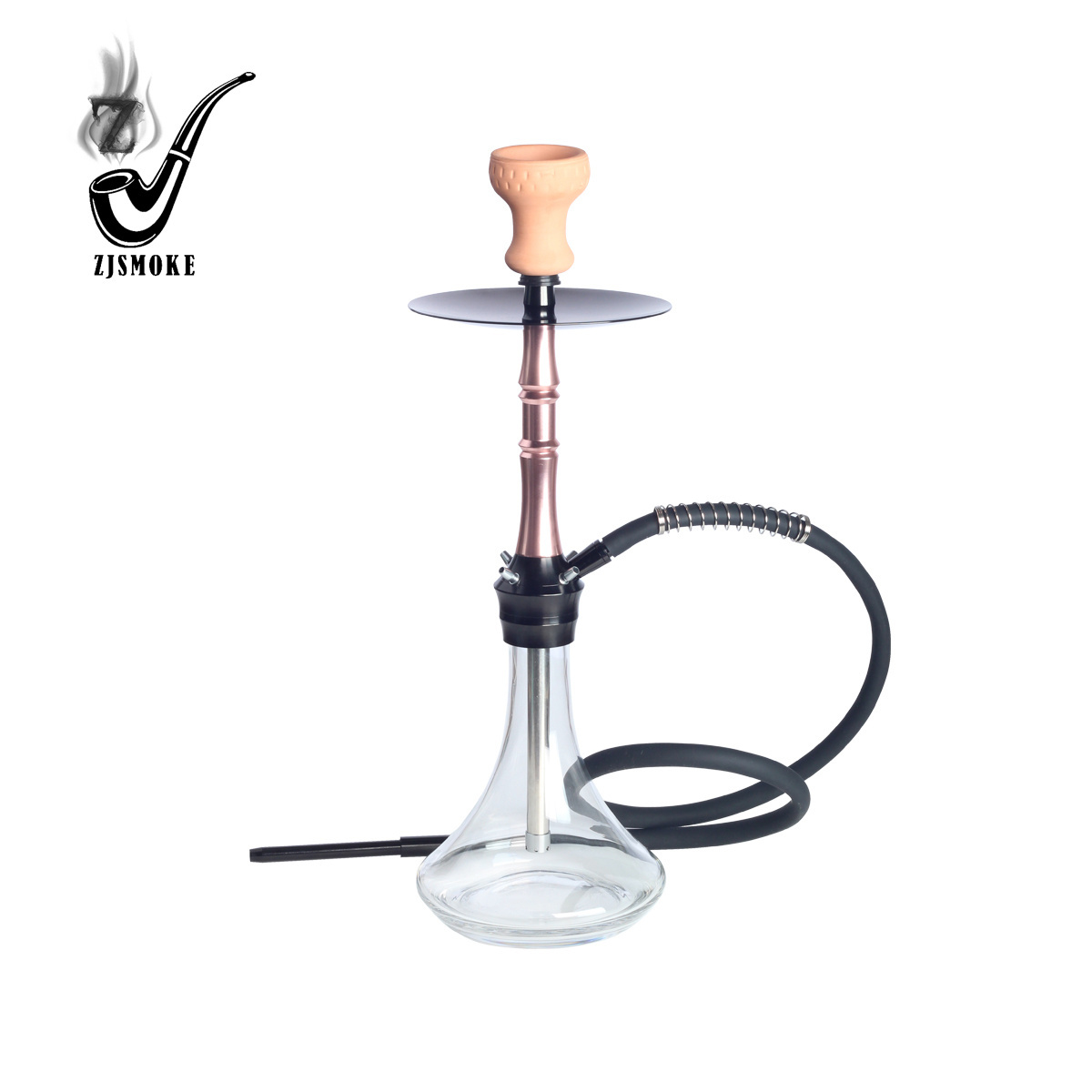 Cheap Premium Glass Pipes With Hose Multicolor Alloy Metal Nargila Hookah Shisha Metal Colorful Hookah chicha