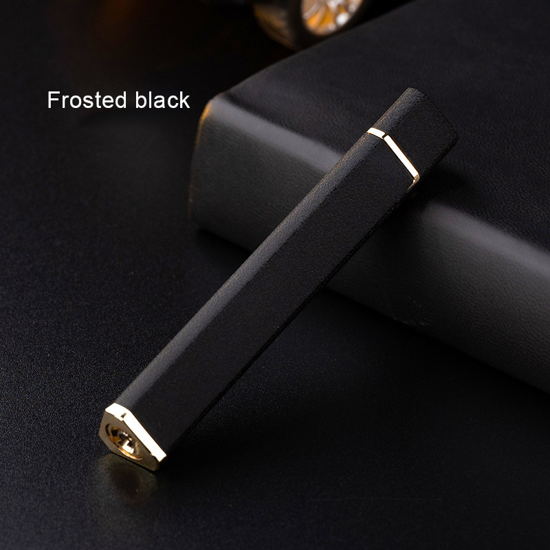 Slim and compact grinding wheel ignition gas lighter metal open flame lighter gift lettering for women's lighter