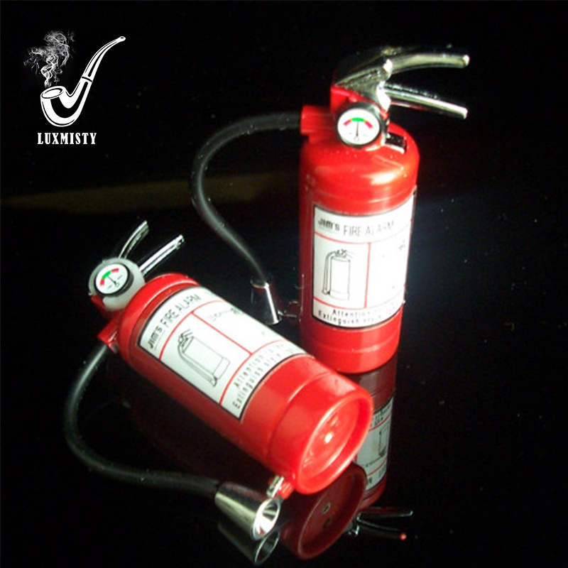 Metal fire extinguisher with light hammer wrench lighter