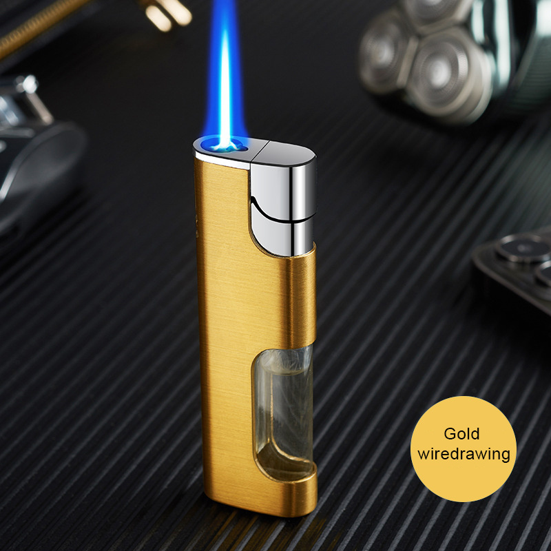 Wholesale Of Long Small Electronic Lighting All-Metal Gift Windproof Gas Lighters Portable Direct-Through Lighters