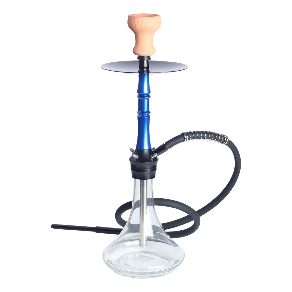 Cheap Premium Glass Pipes With Hose Multicolor Alloy Metal Nargila Hookah Shisha Metal Colorful Hookah chicha