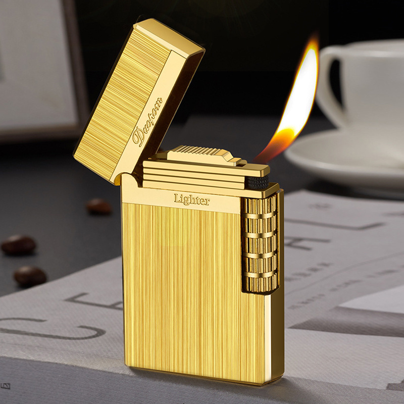 Premium Quality lighters Customizable carved tobacco accessories refillable cigarette lighter Metal lighter gas for a picnic