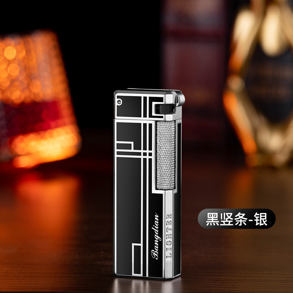 Newly Designed lighters Customizable carved tobacco accessories refillable cigarette lighter plastic candle lighter gas