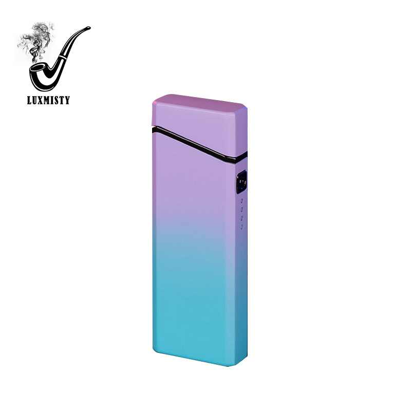 Gradient series arc lighter power display USB charging lighter