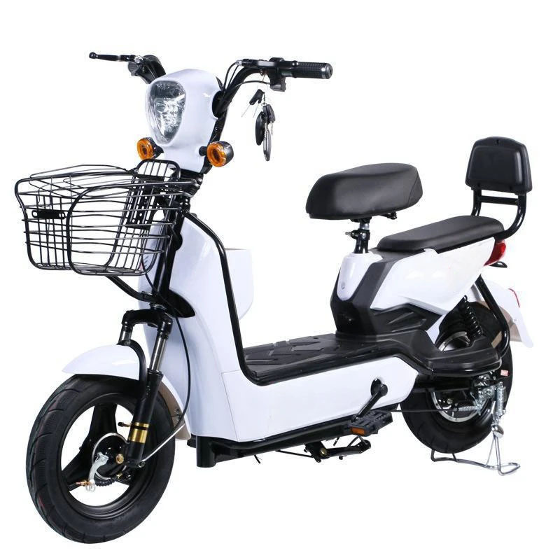 Factory Wholesale 48V 350W Brushless E-Scooter 6-Speed Hybrid City Ebike with Rear Hub Motor Rear Carrier Electric Cargo Bike