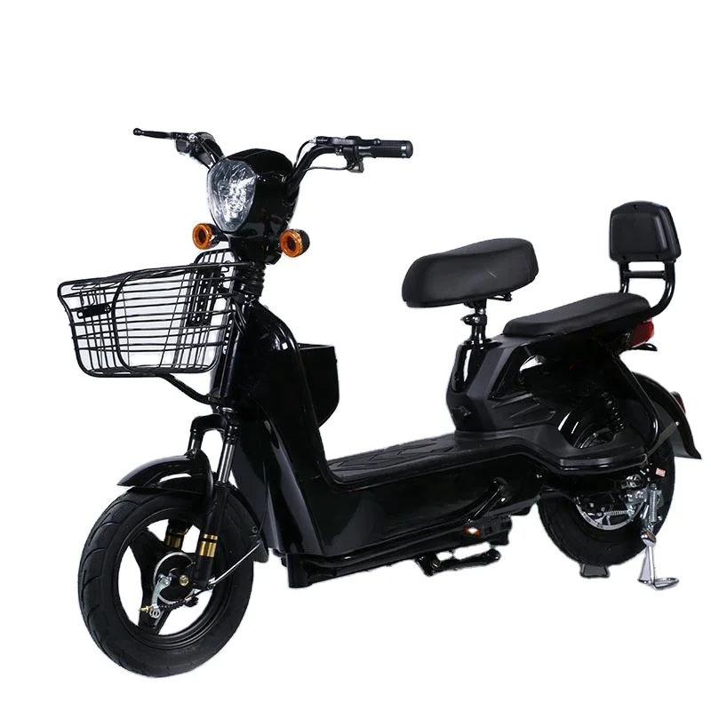 Factory Wholesale 48V 350W Brushless E-Scooter 6-Speed Hybrid City Ebike with Rear Hub Motor Rear Carrier Electric Cargo Bike