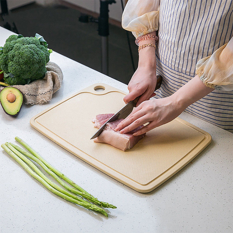 Eco friendly bamboo chopping board biodegradable rice husk healthy cutting board