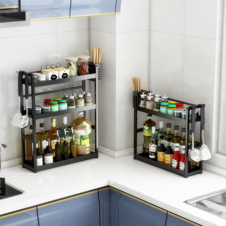 Low price space saving kitchen storage spice rack knife kitchen bread vegetable wire storage rack