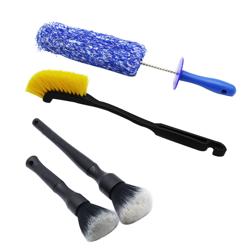 Car Wheel Cleaning Brush Car Detailing Brushes Kit with Nylon Bristles