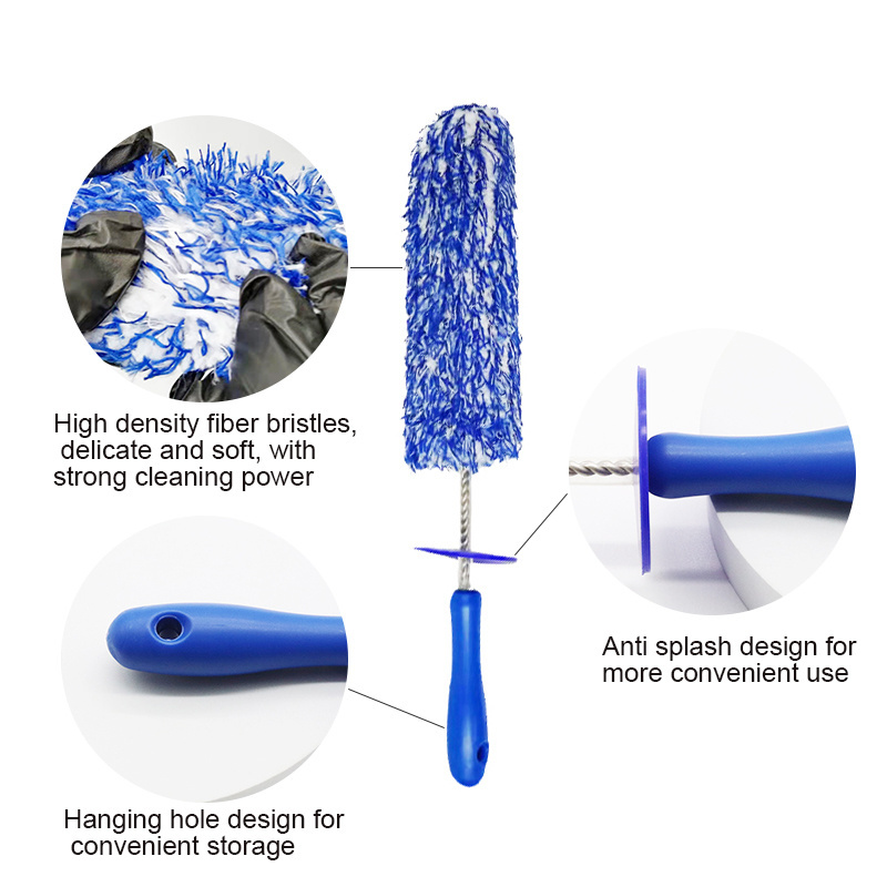 Car Wheel Cleaning Brush Car Detailing Brushes Kit with Nylon Bristles