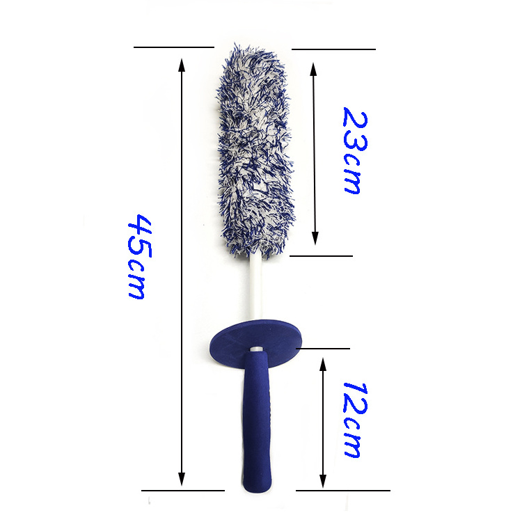 Factory direct sales car wheels brush blue and white fiber brush