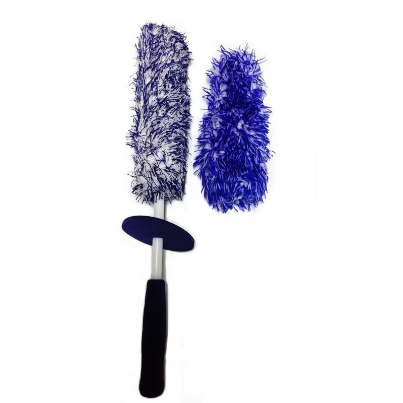 Factory direct sales car wheels brush blue and white fiber brush