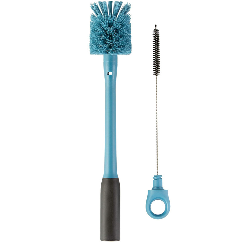 Versatility Water Bottle Brush Cleaner and  Straw Cleaner Brush  with Removable Head and Twist Hide Straw Brush Smokey Blue