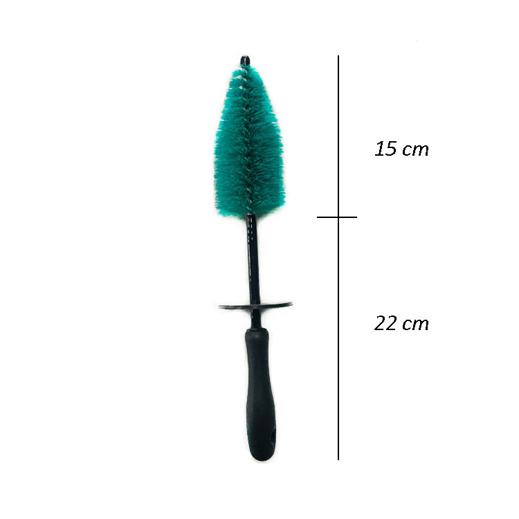 Long handled PP bristles car wheel rim clean brush rotary car wash brush